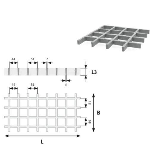 DI-08 CTP ızgara 50x50x13